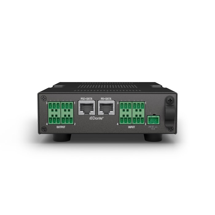 LD Systems LDDIO44 Interfaz Dante 4x4 Entrada/Salida con Conexiones Analógicas y PoE