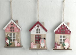 DKD Home Decor Decoración Colgante MDF 12x3x16,5 Multicolor Surtida