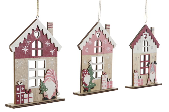 DKD Home Decor Decoración Colgante MDF 12x3x16,5 Multicolor Surtida