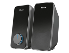 Trust altavoces 2.0 arys 14w rms control de volumen conexion auriculares entrada de linea alimentacion usb color negro