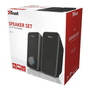 Trust Altavoces Arys 2.0 28W para PC y Portátiles con Sonido Rico y Bajos Profundos