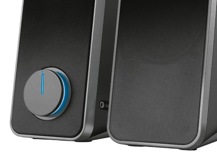 Trust Altavoces Trust Arys 28W RMS 2.0 Premium para PC, Portátil, Tableta y Teléfono, con Control de Volumen y Entrada Auriculares (Ref. 20179)