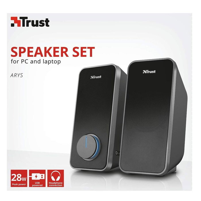 Trust Arys 2.0 Altavoces 14W RMS Negro