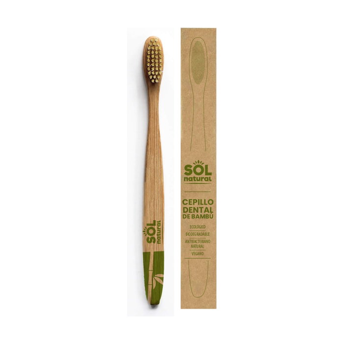 Sol Natural Cepillo de dientes de bambú adulto Biodegradable Sol Natural Cepillo de dientes de bambú adulto Biodegradable