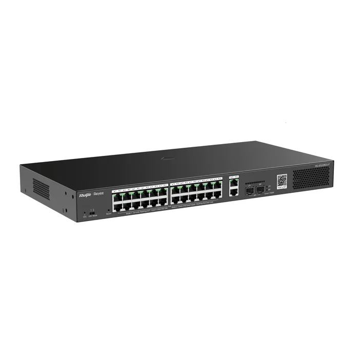 Ruijie Networks RG-ES228GS-P Switch Gestionado Gigabit 26 Puertos con 24 PoE 370W Negro