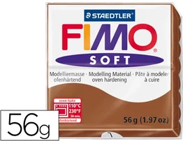 Staedtler Pasta Fimo Soft 57 gr Caramelo - Pasta de modelar blanda y suave, fácil de mezclar, 24 colores disponibles