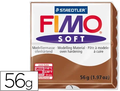 Staedtler Pasta Fimo Soft 57 gr Caramelo - Pasta de modelar blanda y suave, fácil de mezclar, 24 colores disponibles Staedtler Pasta Fimo Soft 57 gr Caramelo - Pasta de modelar blanda y suave, fácil de mezclar, 24 colores disponibles