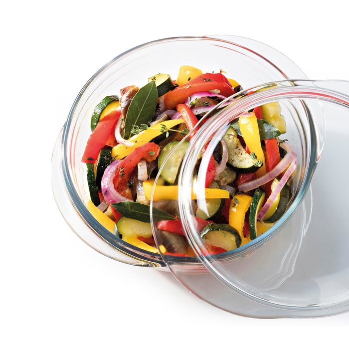 Cacerola Redonda Tapa Boro Ocuisine Vidrio Ô Cuisine 21,5x18x8,5 cm - 1+0,3 L