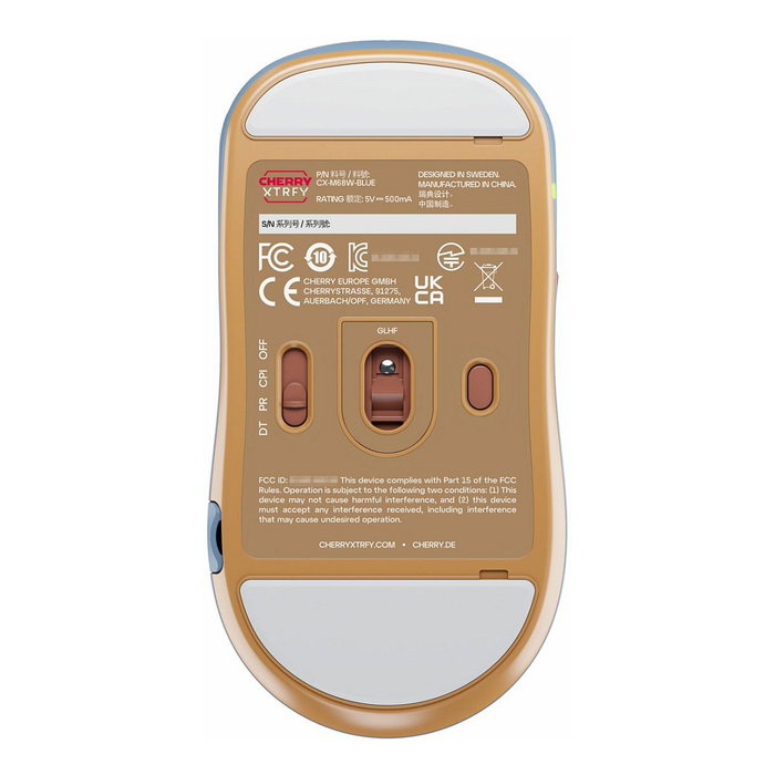 Cherry XTRFY M68 Wireless Ratón Gaming Inalámbrico con Interruptores Mecánicos Blue