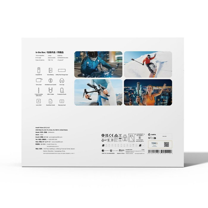 Insta360 INX5ESB2 Cámara Deportiva 360° X5 Essential Kit, Vídeo 8K, Ángulo de Visión 360°, Negra