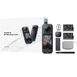 Insta360 INX5ESB2 Cámara Deportiva 360° X5 Essential Kit, Vídeo 8K, Ángulo de Visión 360°, Negra