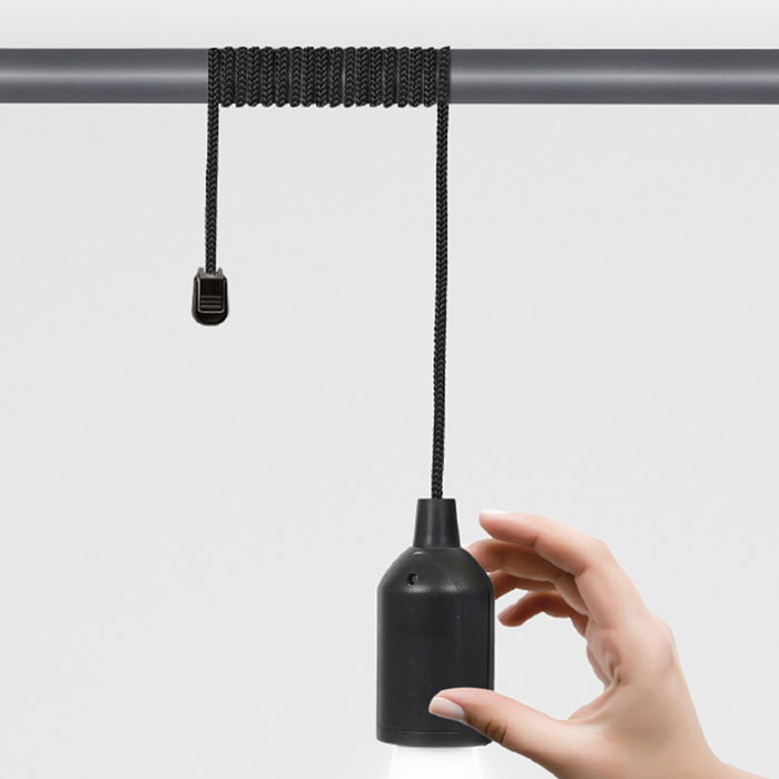 Home Deco Factory Lámpara LED Portátil Luz para Colgar con Cordón Estirable Funciona con Pilas AAA