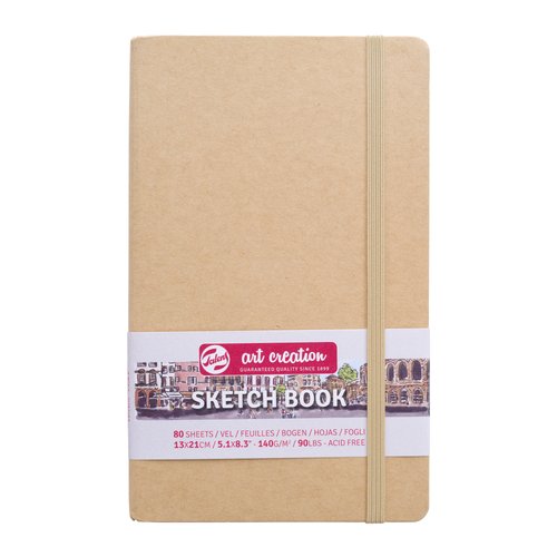 Cuaderno De Dibujo Talens Art Creation Boceto Cosido Tapa Dura Con Goma 130 X 210 Mm 140G 80H Kraft (Set de 5) Cuaderno De Dibujo Talens Art Creation Boceto Cosido Tapa Dura Con Goma 130 X 210 Mm 140G 80H Kraft (Set de 5)