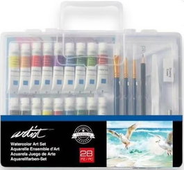 ARTIST BY ALEX BOG Maletín de iniciación a la pintura con acuarela de 28 piezas