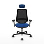 PIQUERAS Y CRESPO Silla de oficina Mardos con mecanismo Sincro, Azul y Negro