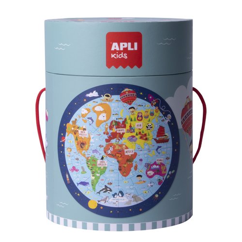 Apli Kids Puzzle Circular Mapamundi XXL 18201 48 Piezas 50cm