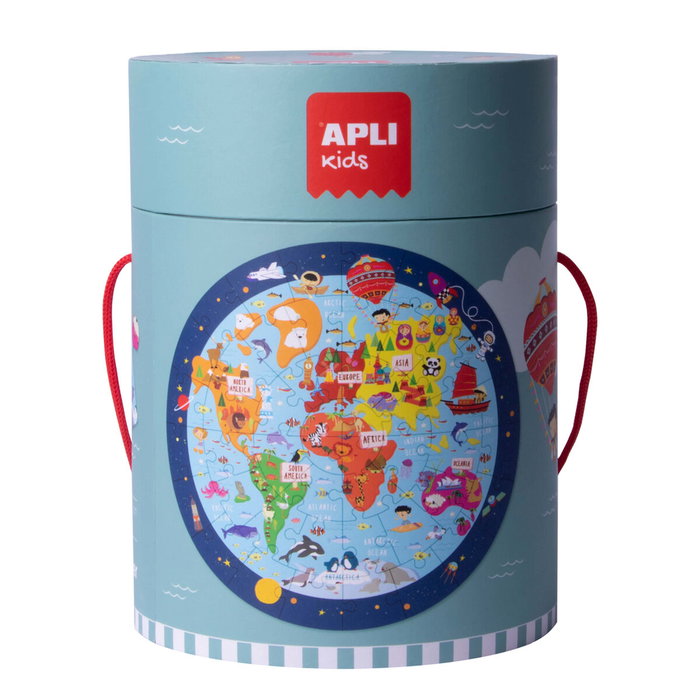 Apli Puzle Circular Mapamundi 48 Piezas 50 cm Apli Puzle Circular Mapamundi 48 Piezas 50 cm