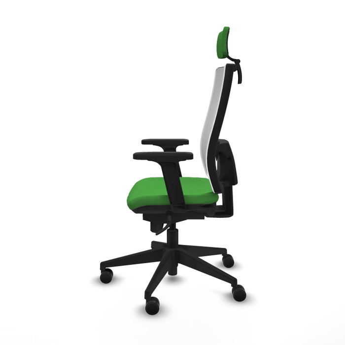 PIQUERAS Y CRESPO Silla de oficina Horna con mecanismo Sincro, Verde y Blanco