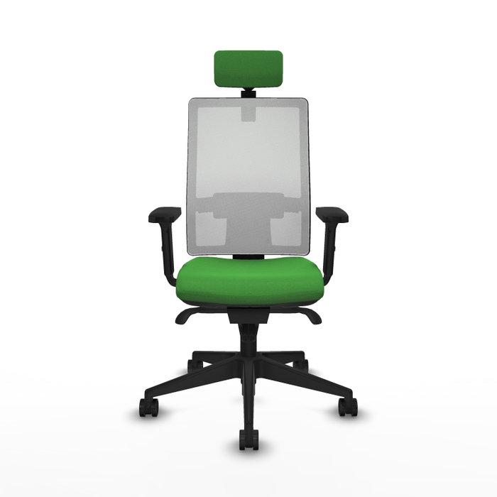 PIQUERAS Y CRESPO Silla de oficina Horna con mecanismo Sincro, Verde y Blanco