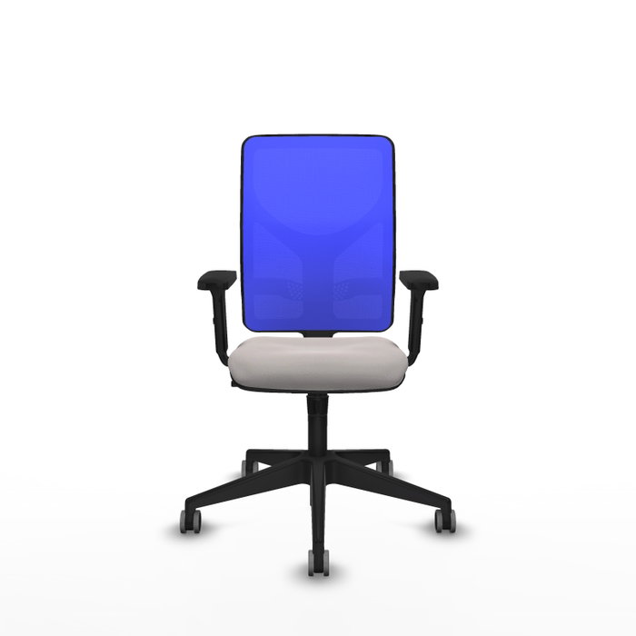 PIQUERAS Y CRESPO Silla de oficina Motilla con mecanismo Sincro, Azul y Blanco
