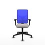 PIQUERAS Y CRESPO Silla de oficina Motilla con mecanismo Sincro, Azul y Blanco