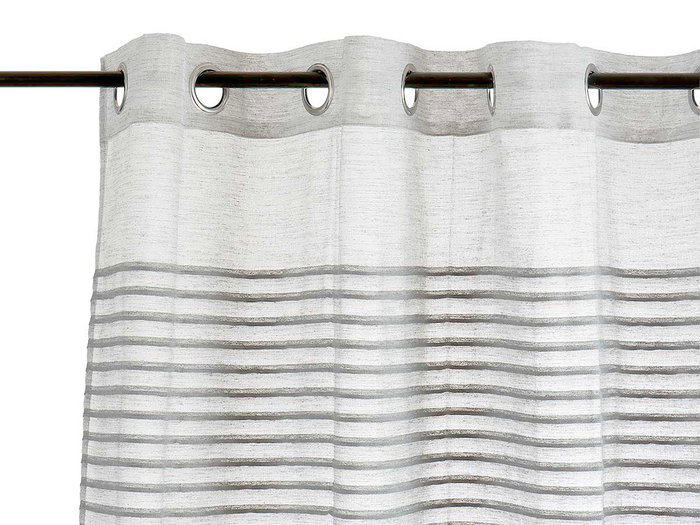Cortina Rayas Plegadas Gris Claro Giftdecor 140 x 260 cm (Set de 6)