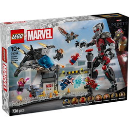 LEGO Marvel 76314 La Batalla del Capitán América: Civil War - Juguete para niño de 10 años
