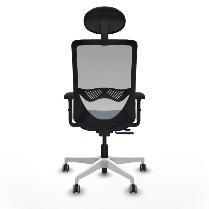 PIQUERAS Y CRESPO Silla de oficina Zulema con Mecanismo Sincro/Traslack Azul marino y Gris