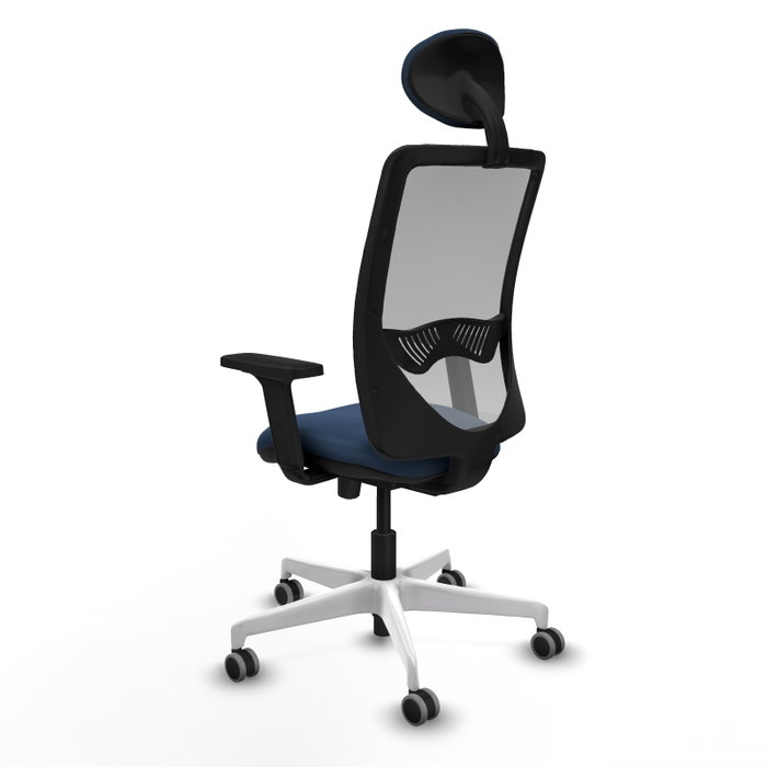 PIQUERAS Y CRESPO Silla de oficina Zulema con Mecanismo Sincro/Traslack Azul marino y Gris