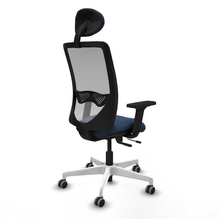 PIQUERAS Y CRESPO Silla de oficina Zulema con Mecanismo Sincro/Traslack Azul marino y Gris