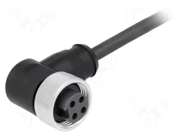 HARTING Conjunto de cable industrial 7/8 pulgadas 4 pines hembra angular 90°