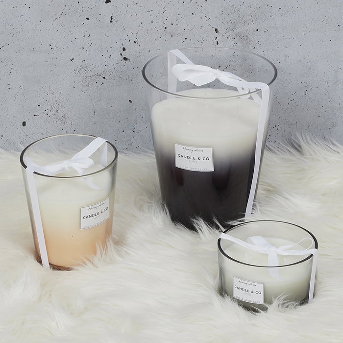 Home Deco Factory Vela Perfumada Lounge altura 16 cm aroma Lino Fresco cera Parafina 60 horas d.13 cm