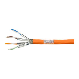LogiLink Patchkabel Verlegekabel CAT7 S/FTP 200m Naranja