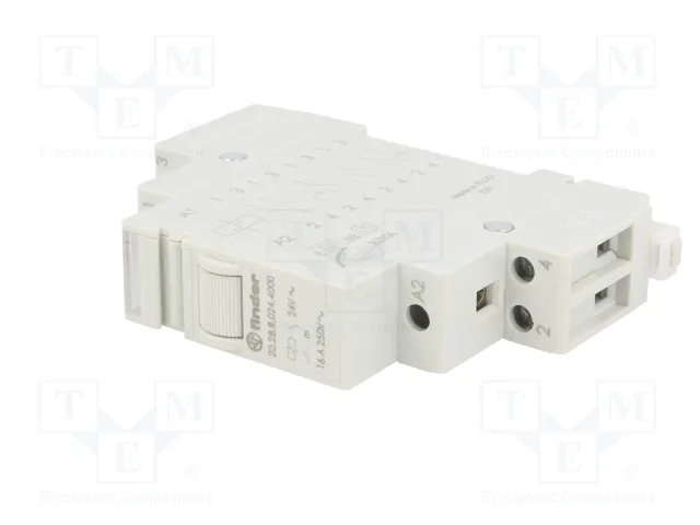 FINDER 20.28 Relé de instalación biestable 24V AC 16A NA x2 FINDER 20.28 Relé de instalación biestable 24V AC 16A NA x2