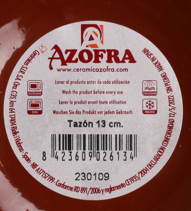 Azofra Tazón 13.5 x 6.2 cm (26 Unidades)
