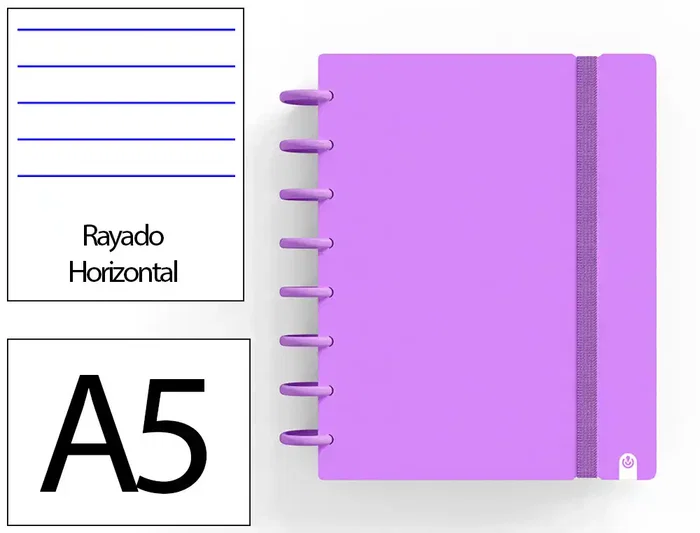 Carchivo Cuaderno Ingeniox Foam A5 80 Hojas Rayado Horizontal Violeta Carchivo Cuaderno Ingeniox Foam A5 80 Hojas Rayado Horizontal Violeta