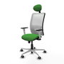 PIQUERAS Y CRESPO Silla de oficina Zulema con Mecanismo Sincro, Verde y Blanco