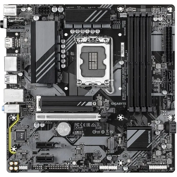 Gigabyte B760M DS3H WF6E GEN5 Placa Base Micro-ATX con Chipset Intel B760, WiFi 6E y PCIe 5.0