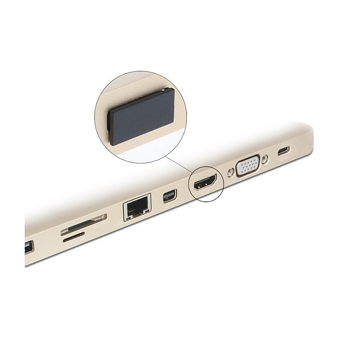 DeLOCK Protector de Polvo para Conector HDMI Tipo A sin Asa, Negro, Referencia 64030, Paquete de 10 Unidades