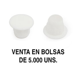 Herrajes Alk Tapa Mina Ag.8Mm Blanco (5.000U)
