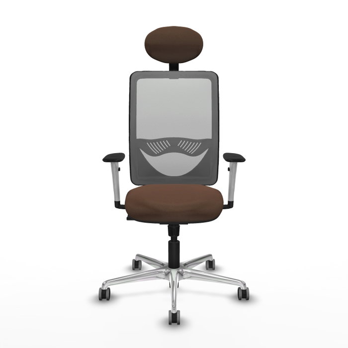 PIQUERAS Y CRESPO Silla de oficina Zulema con mecanismo Sincro, Marrón y Gris PIQUERAS Y CRESPO Silla de oficina Zulema con mecanismo Sincro, Marrón y Gris