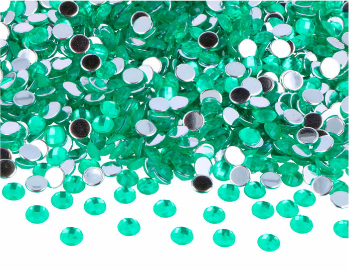 Innspiro Gemas decorativas acrílicas círculo verde 6mm 5000u. Aprox.