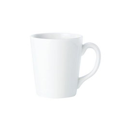 Steelite Taza Coffeehouse Blanca de Vitro Porcelana, Capacidad 34 cl, Modelo Mug Simplicity (Set de 36)