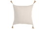 DKD Home Decor Cojín Algodón y Yute con Borlas Natural