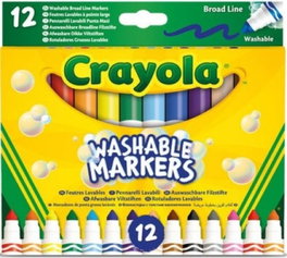 Crayola Estuche de 12 Rotuladores Super Lavables Maxi Punta
