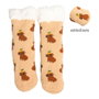 Caison Calcetines capibara estampados antideslizantes con forro de borreguito suave talla 36-41