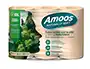 Amoos Papel Higienico Naturally Soft 2 Capas Pasta Cruda Paquete 6 Rollos Ecolabel