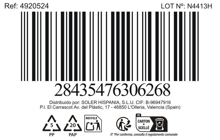 Inde Mug Jumbo 410cc Ø11.3x7.6cm (18 Unidades)