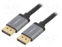 LOGILINK Cable DisplayPort 1.2 4K/60Hz 1m Negro/Gris