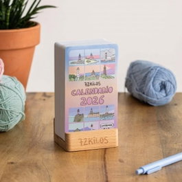 TANTANFAN Calendario mesa de tarjetas 72 kilos 2025